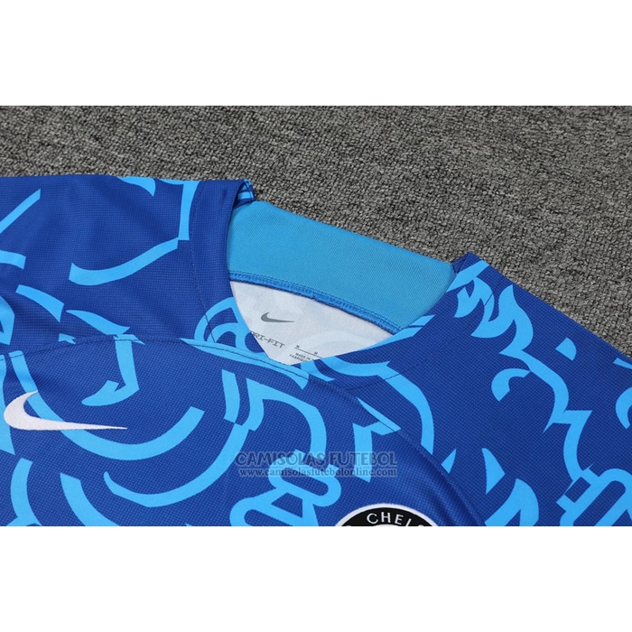 Fato de Treino Chelsea Manga Curta 2022-2023 Azul - Calcas Curta